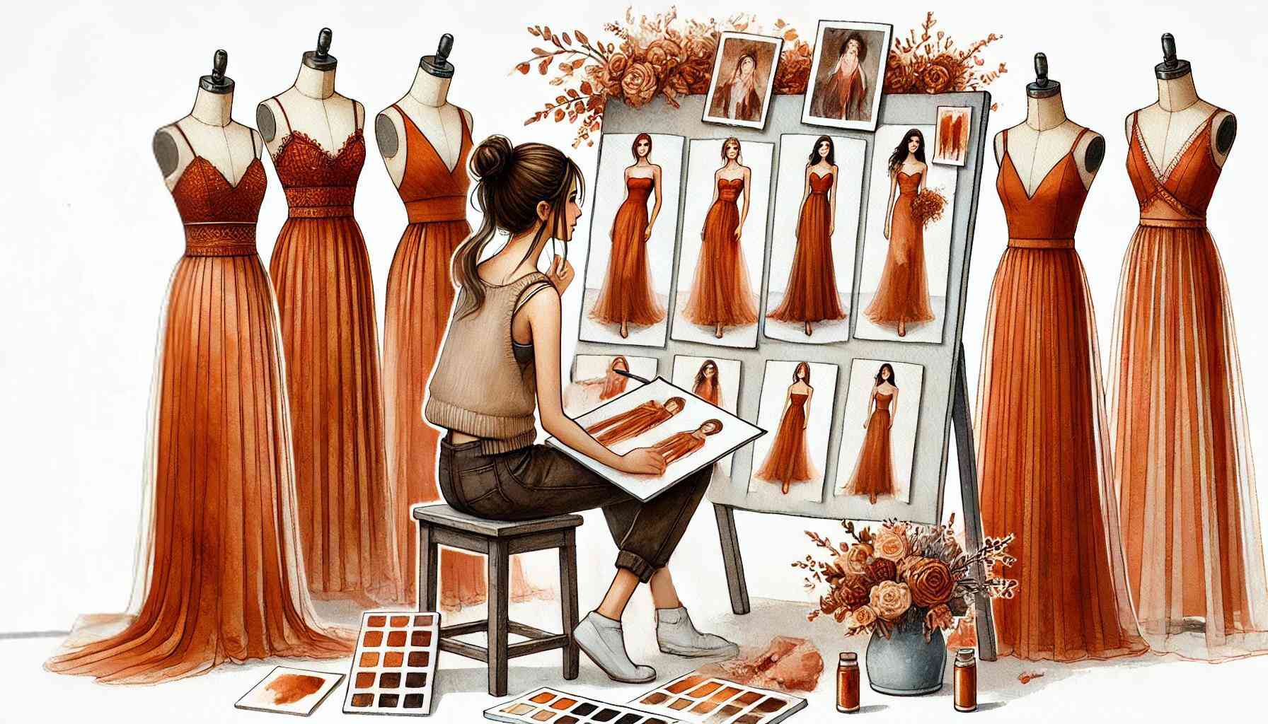 Orange Bridesmaid Dresses Online